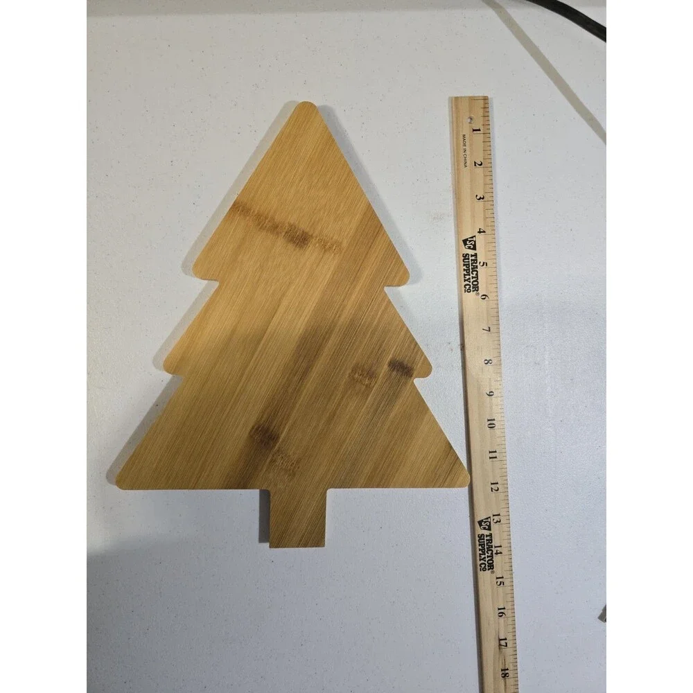 Christmas Tree Cutting Board Charcuterie Board Small Wood NWOT